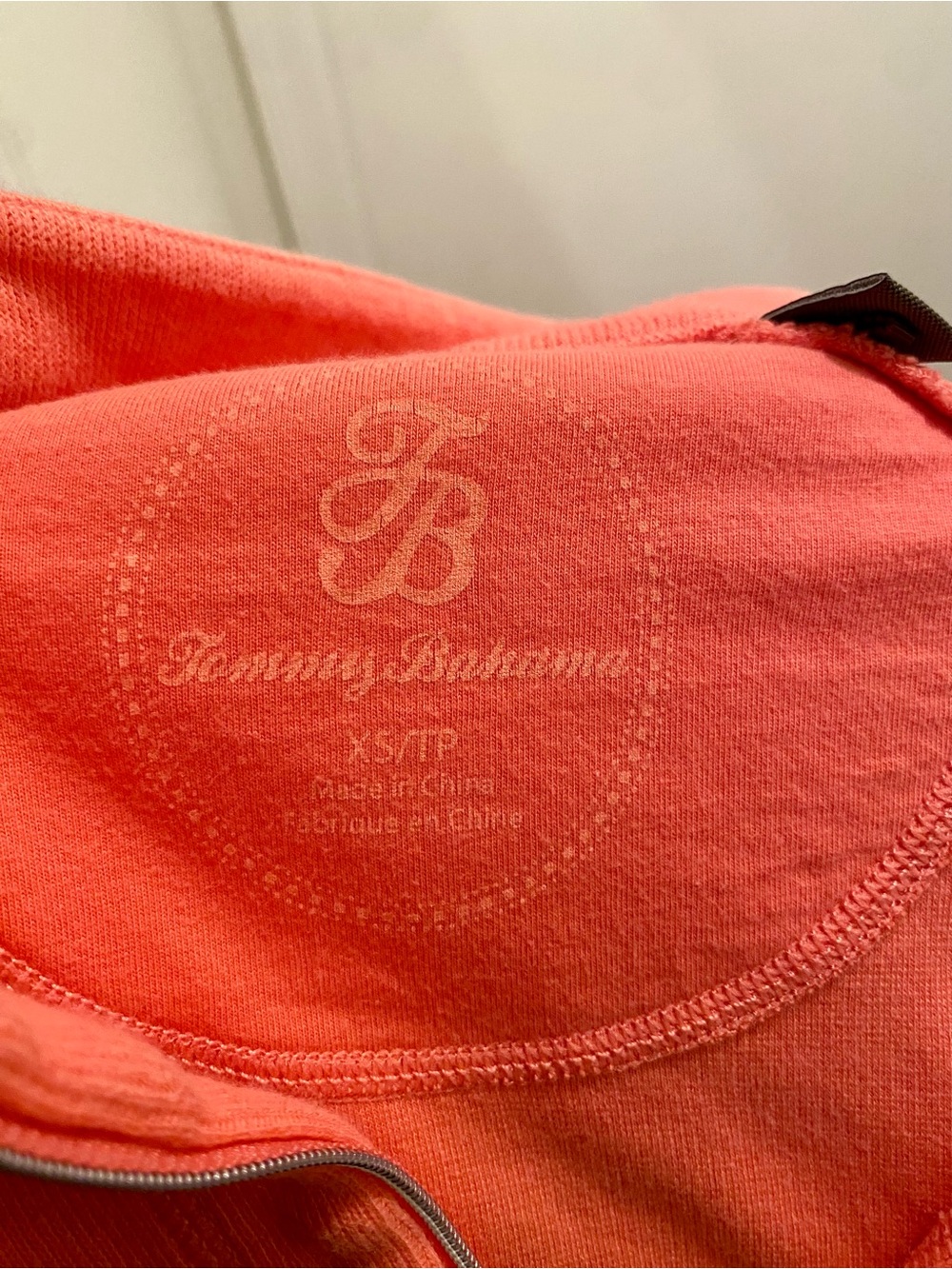 Tommy Bahama Womens Pullover Sweater Zip Up size XS Coral beach preppy coastal - Picture 5 of 7